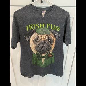 Irish Pug T-shirt Size M